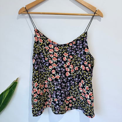Cotton On Black Ditsy Floral Cami Top Size M