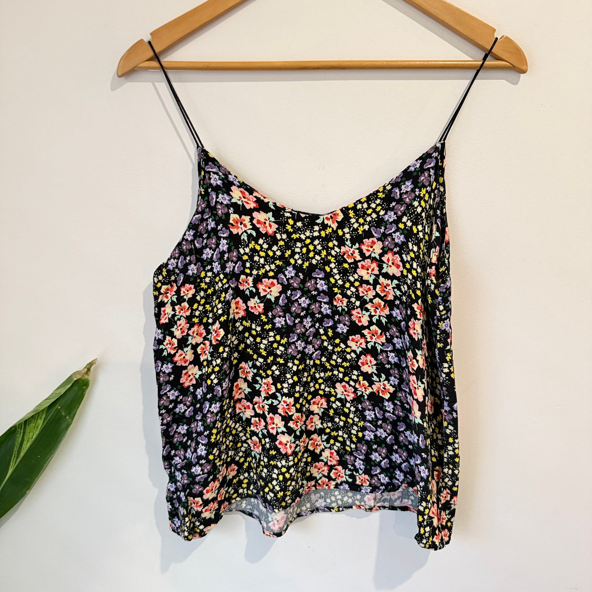 Cotton On Black Ditsy Floral Cami Top Size M
