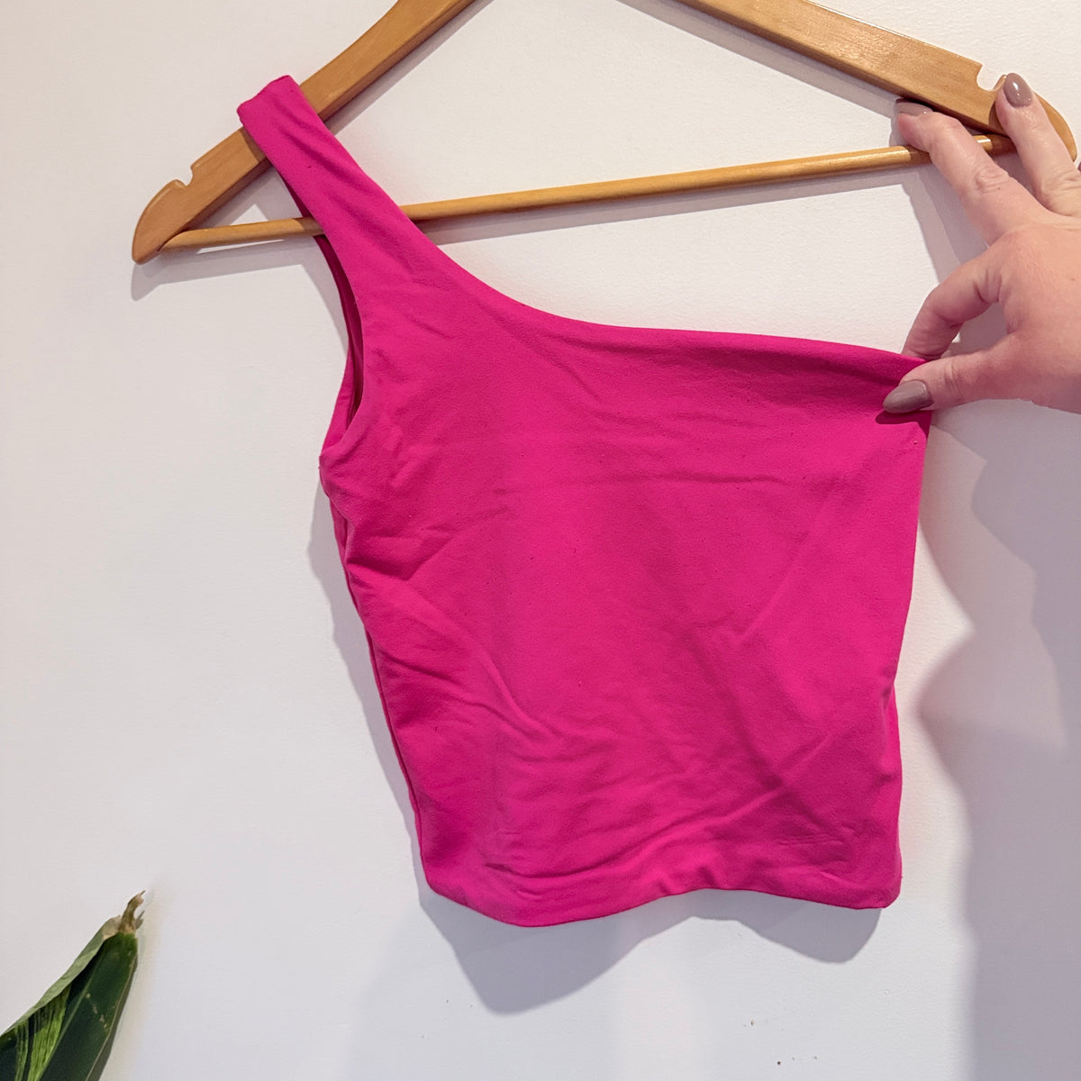 Glassons Hot Pink One Shoulder Crop Top Size XS