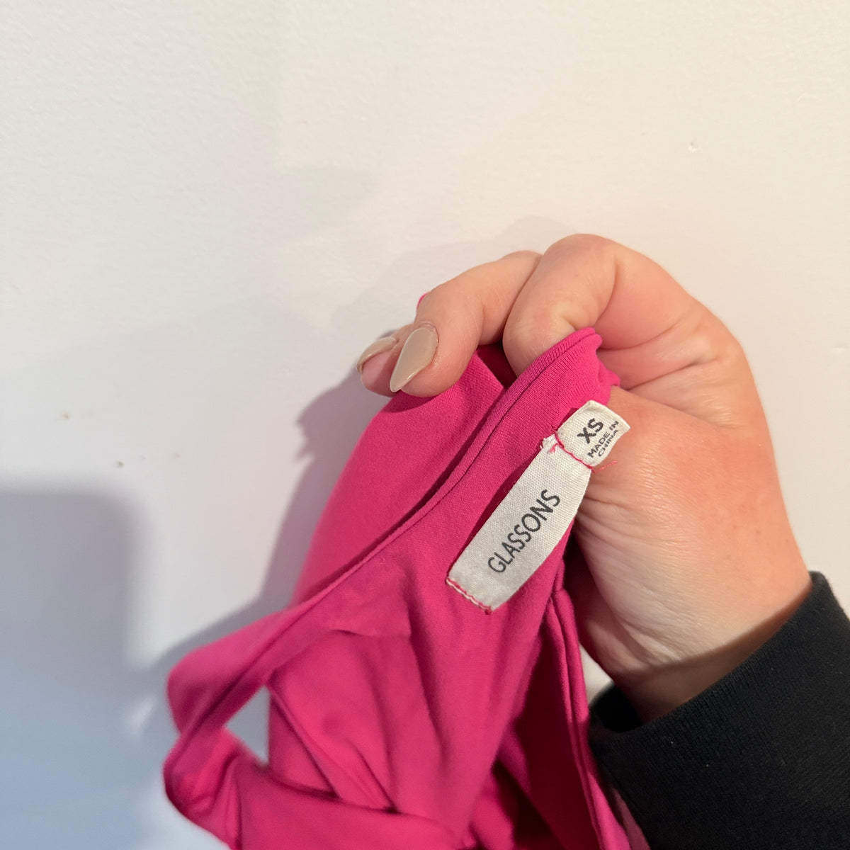 Glassons Hot Pink One Shoulder Crop Top Size XS