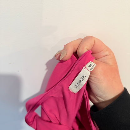 Glassons Hot Pink One Shoulder Crop Top Size XS