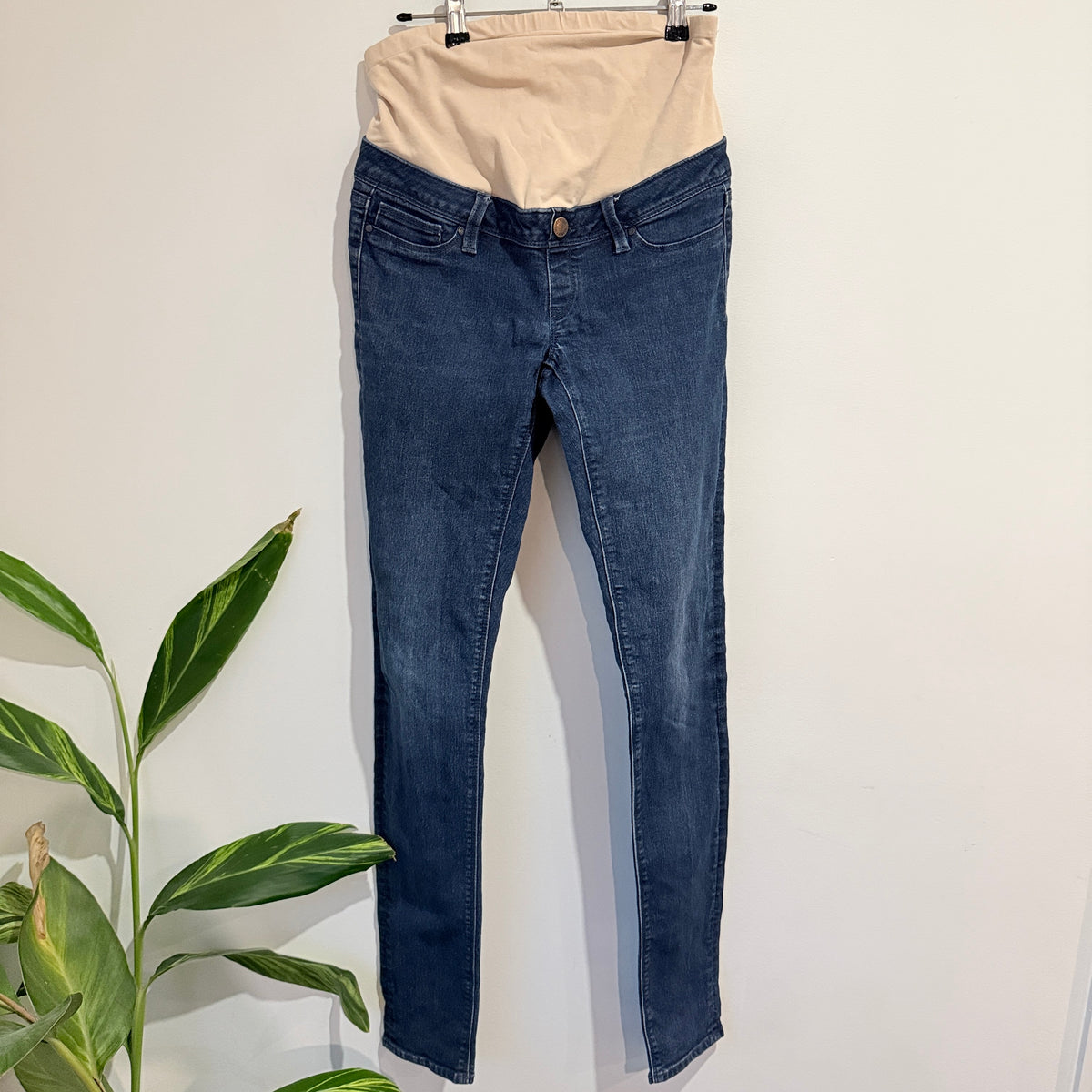 Mid Blue Maternity Skinny Jeans