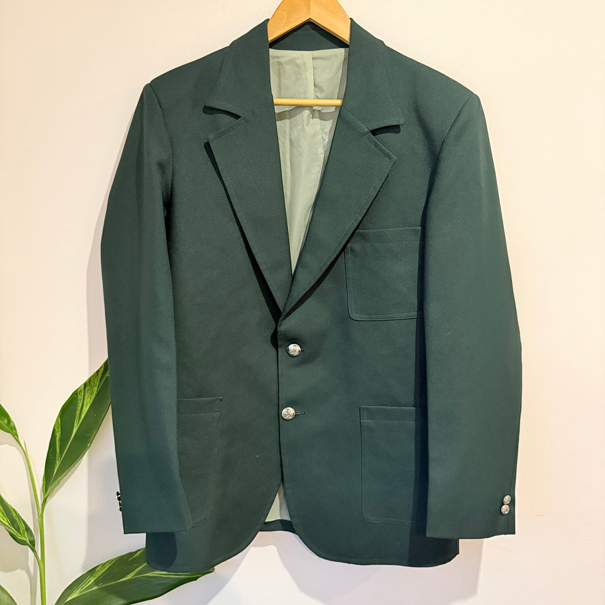 Continental Leisure Wear Dark Green Vintage Blazer Size 100cm