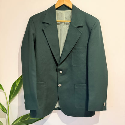 Continental Leisure Wear Dark Green Vintage Blazer Size 100cm