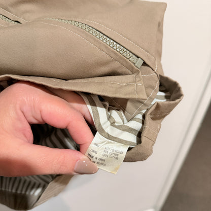 Limited Beige Hooded Utility Jacket Size L