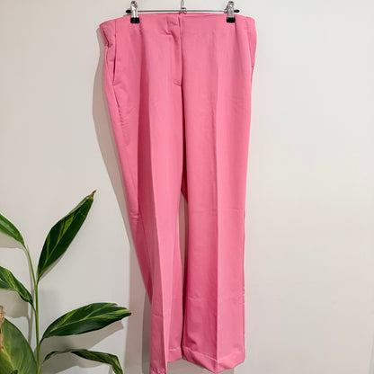 H&M Pink Tailored Trousers Size 14