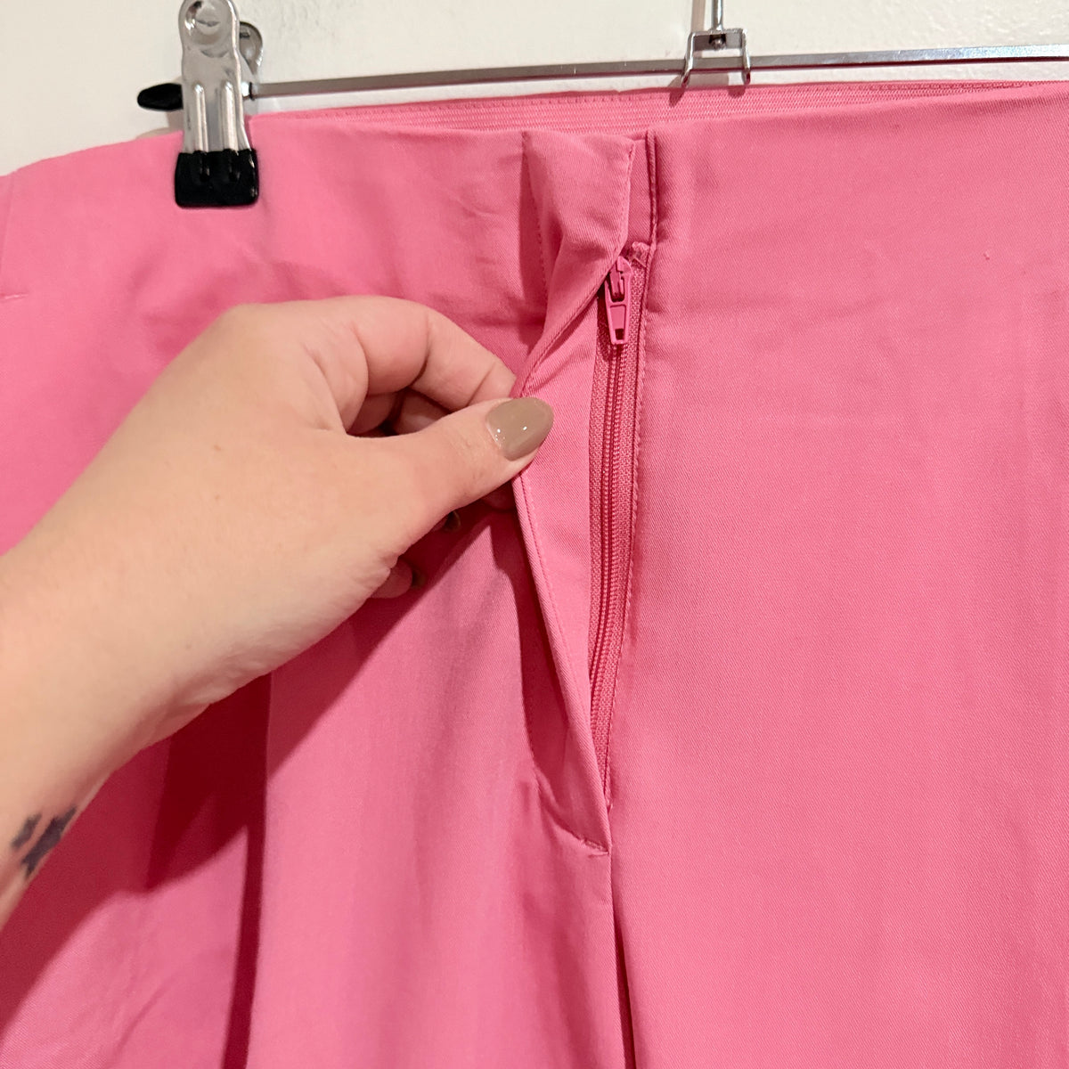 H&M Pink Tailored Trousers Size 14