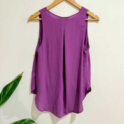 Lush Purple Twist Front Sleeveless Top Size XS