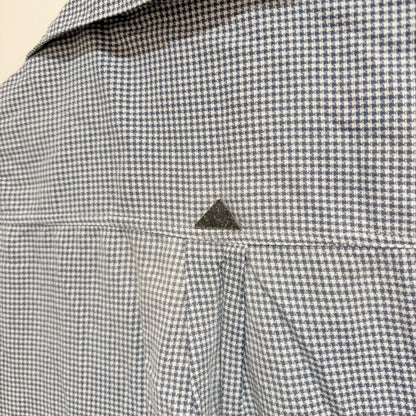 Kauri Navy Houndstooth Sleeveless Shirt Size 16