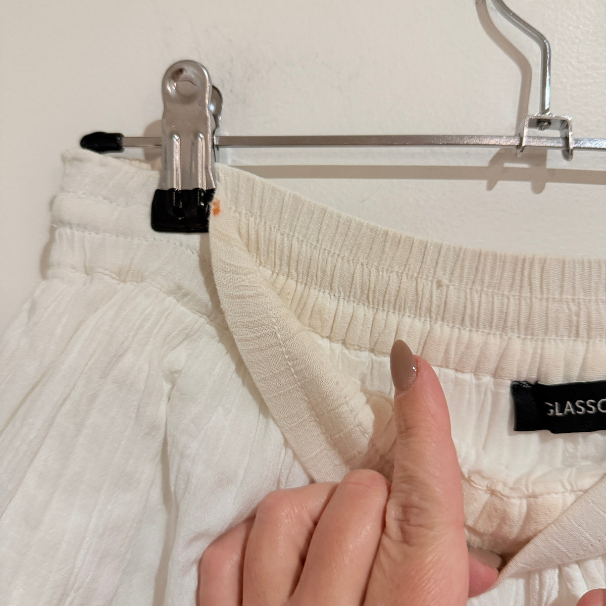 Glassons White Tiered Mini Skirt Size 8