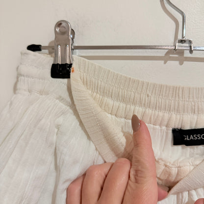 Glassons White Tiered Mini Skirt Size 8