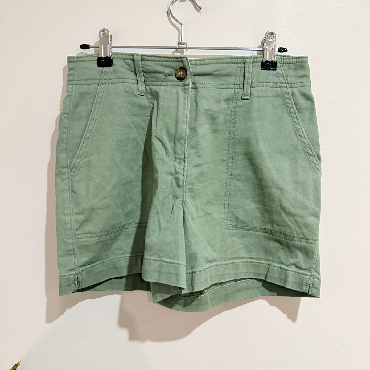 Dotti Sage Green Cotton Shorts Size 8