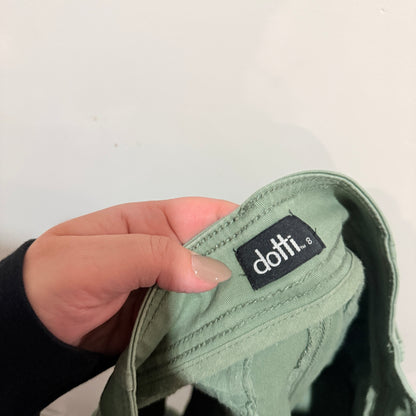 Dotti Sage Green Cotton Shorts Size 8