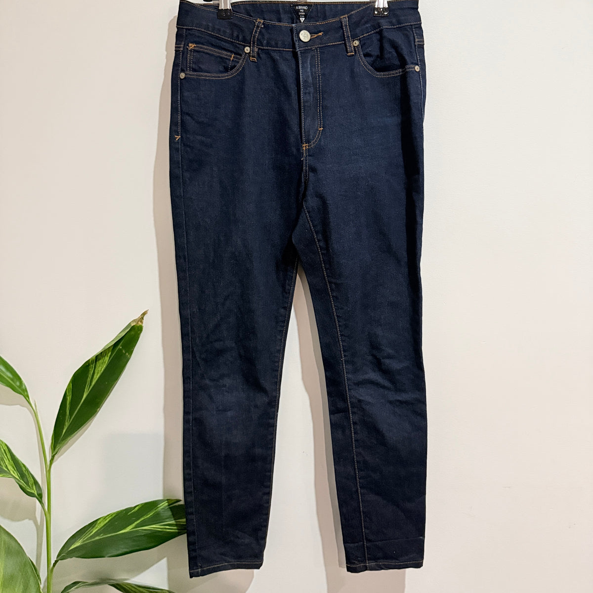 Abrand Dark Indigo Mid Skinny Jeans Size 10
