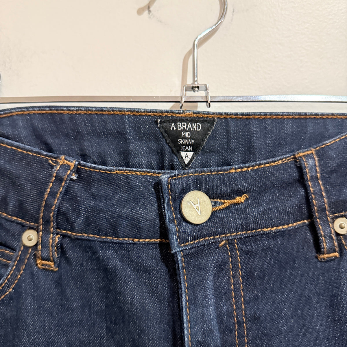 Abrand Dark Indigo Mid Skinny Jeans Size 10
