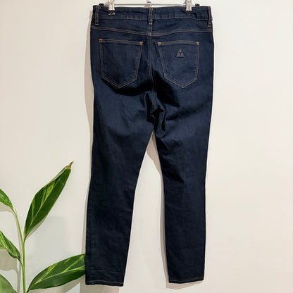 Abrand Dark Indigo Mid Skinny Jeans Size 10