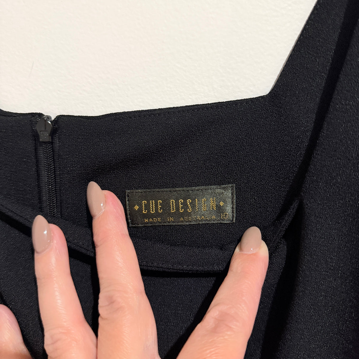 Cue Black Velvet Waist Sleeveless Midi Dress Size 10