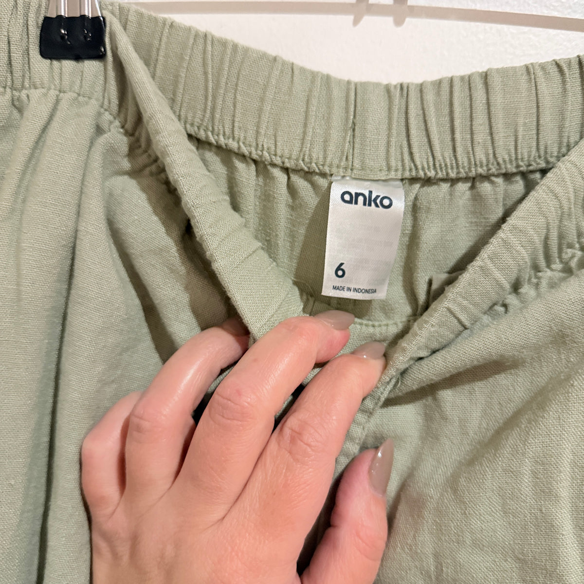 Anko Linen Drawstring Pants Size 6