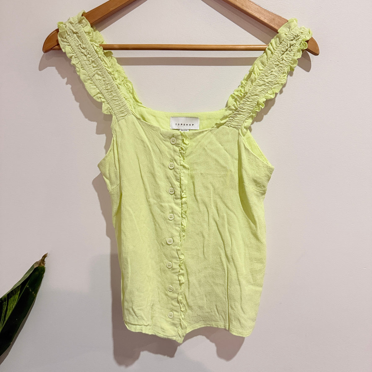 Topshop Sleeveless Button-down Top Size 8