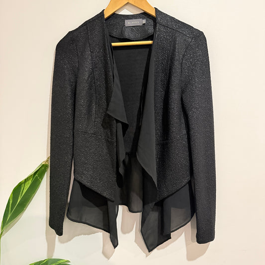 Mirrou Open-front Draped Cardigan Size 8