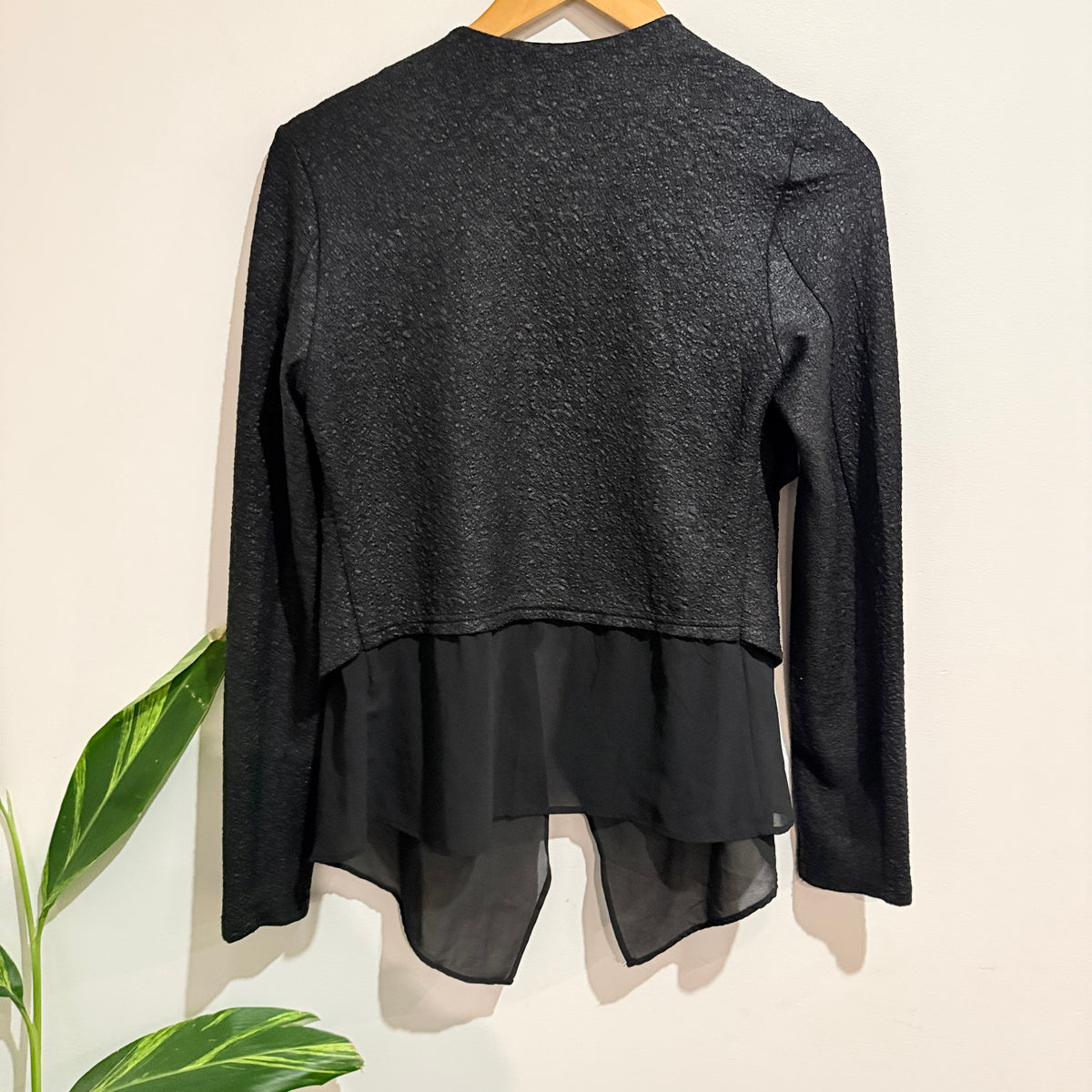 Mirrou Open-front Draped Cardigan Size 8