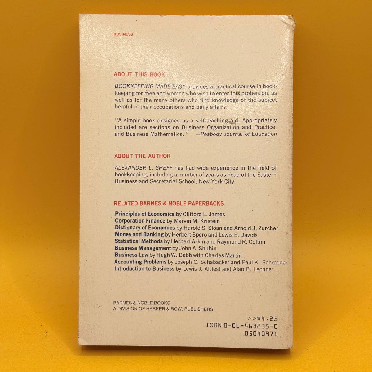Bookkeeping Made Easy by Alexander L. Sheff (1966)