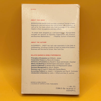 Bookkeeping Made Easy by Alexander L. Sheff (1966)