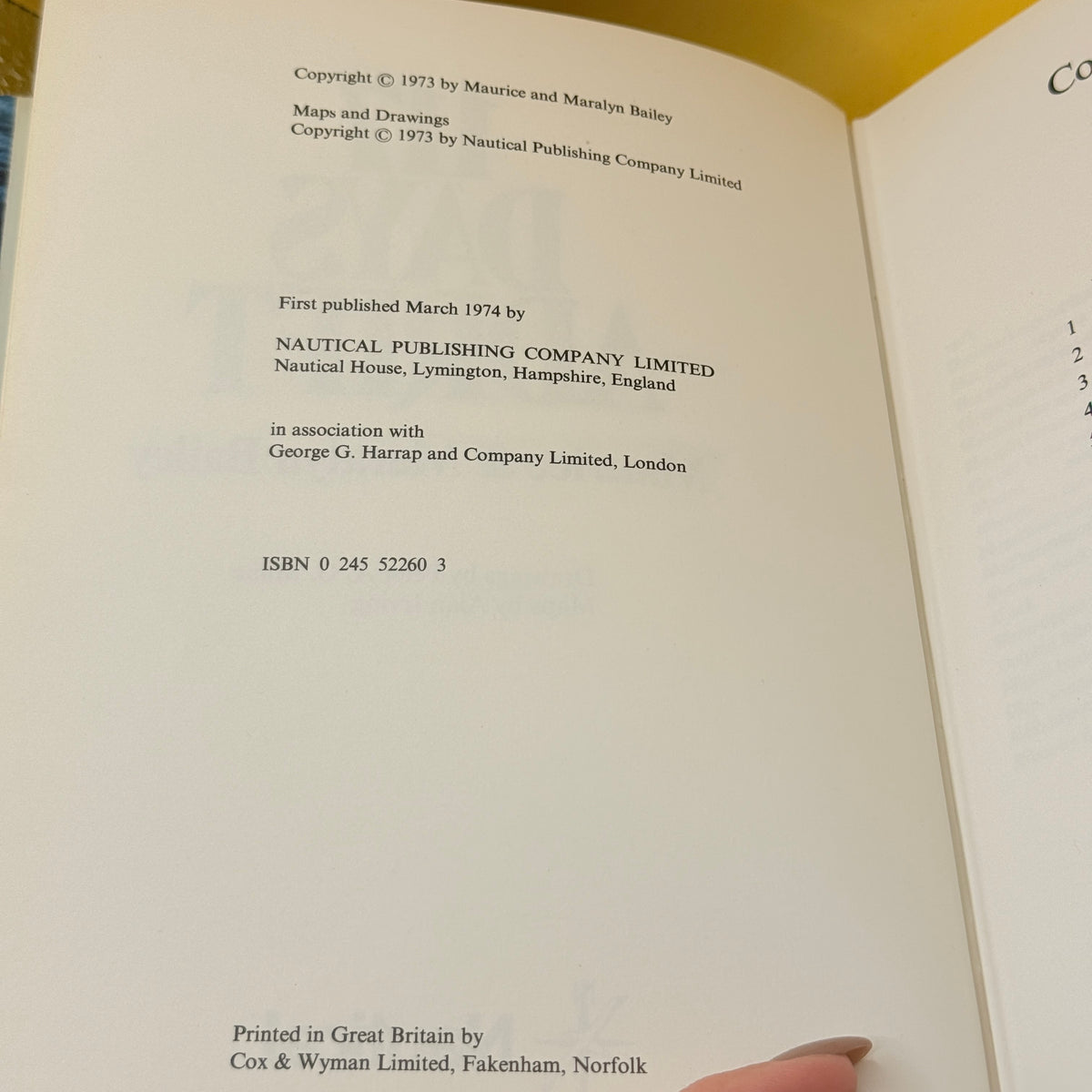117 Days Adrift by Maurice Bailey and Maralyn Bailey (1974)