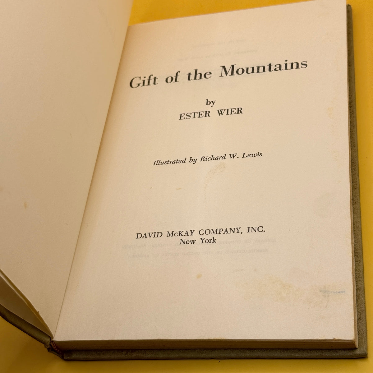 Gift of the Mountains by Ester Wier (1963)