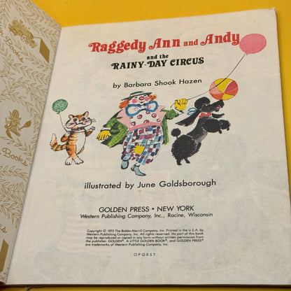 Raggedy Ann and Andy and the Rainy-Day Circus by Barbara Shook Hazen (1973)