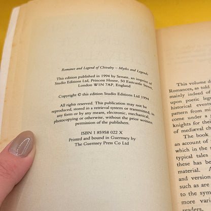 Romance & Legend of Chivalry by A. R. Hope Moncrieff (1994)