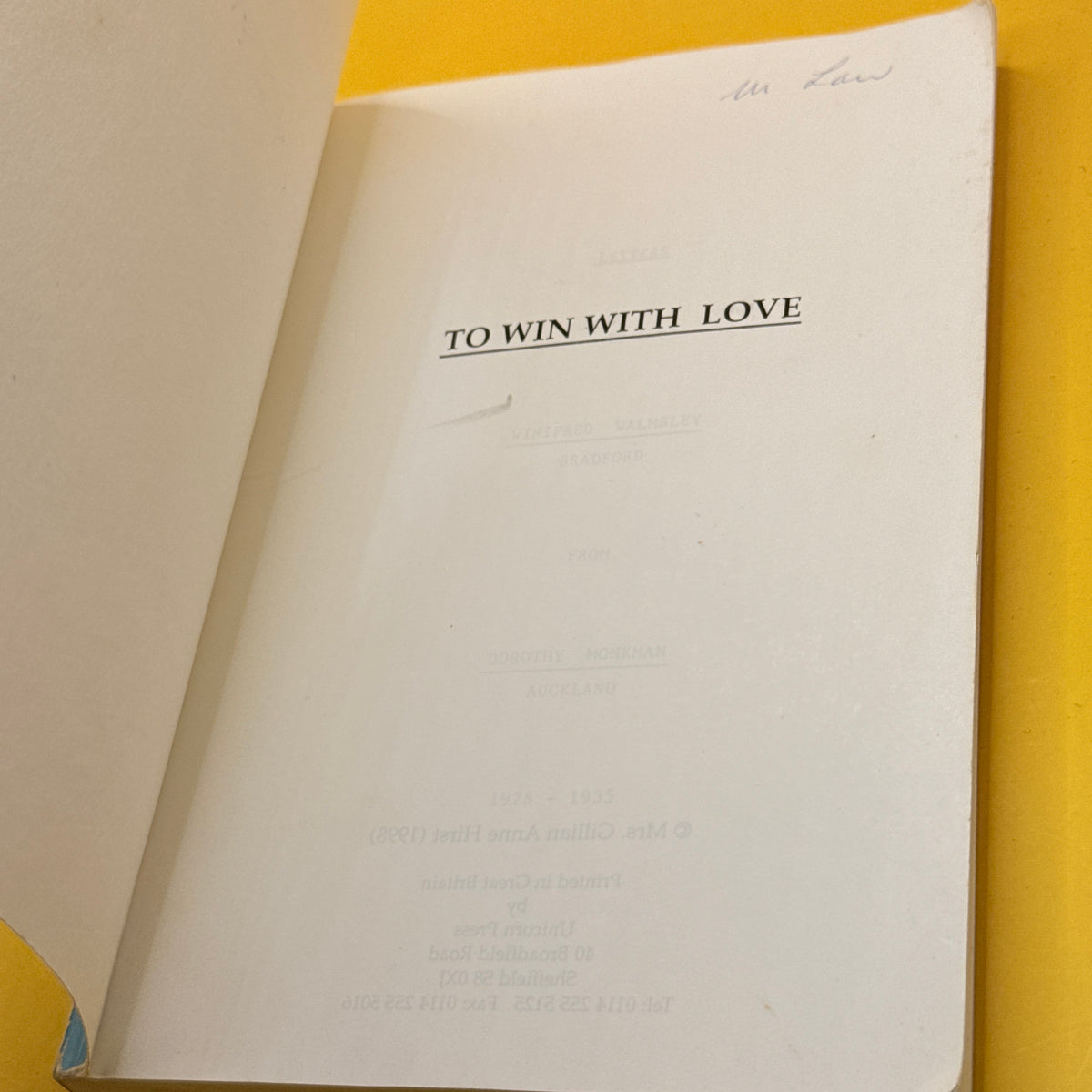 To Win... with Love by G. A. Hirst (1998)