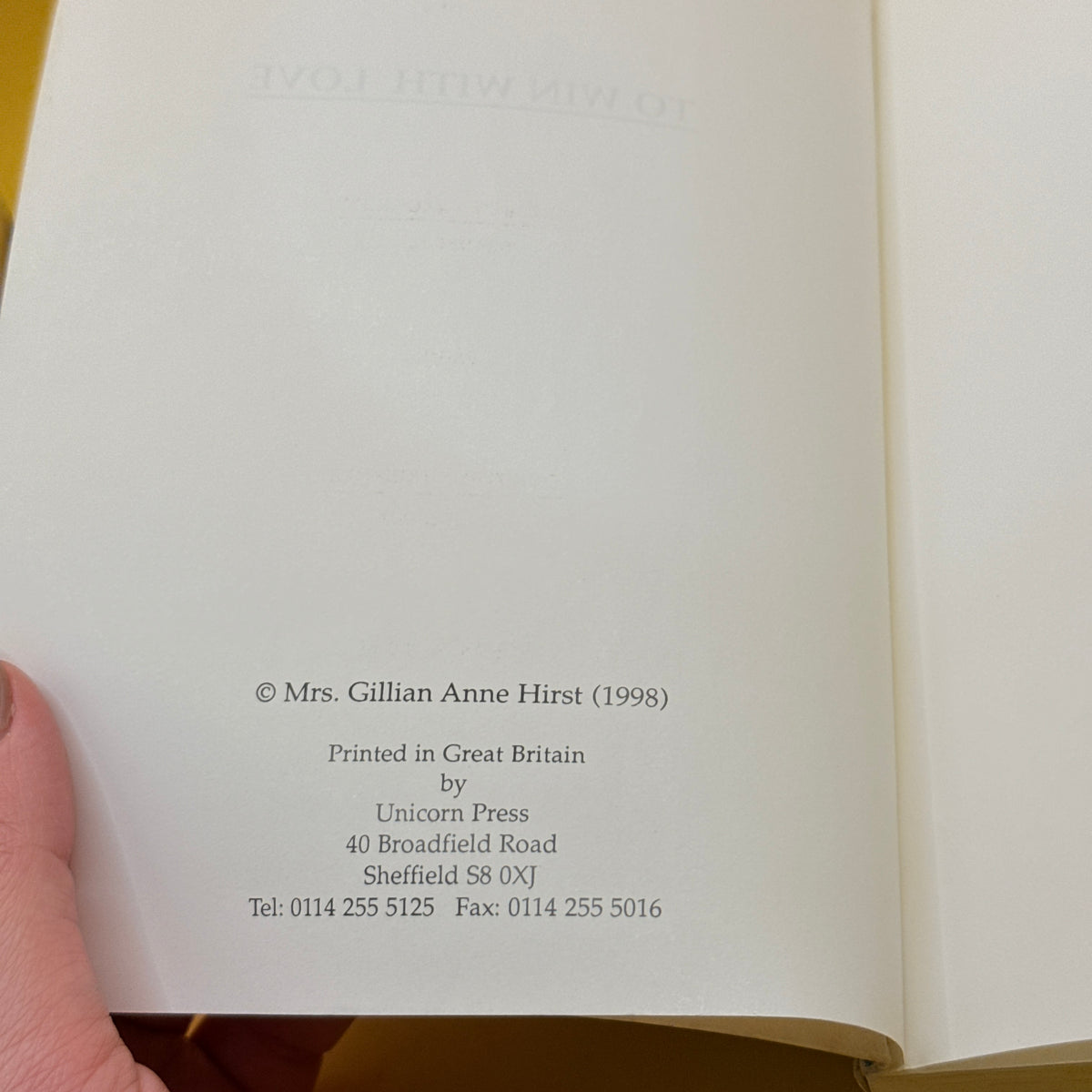 To Win... with Love by G. A. Hirst (1998)