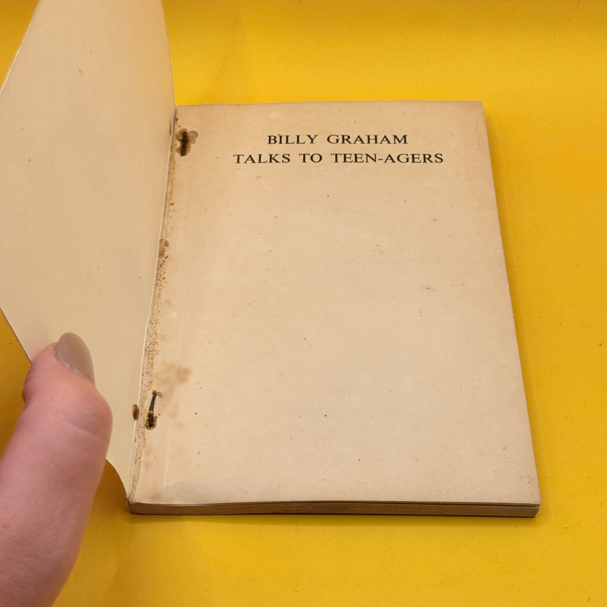 Billy Graham Talks to Teen-Agers by Billy Graham (1959)