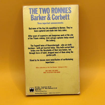 The Two Ronnies: The Best of the Ronnies' Dialogue by Ronnie Barker and Ronnie Corbett (1978)