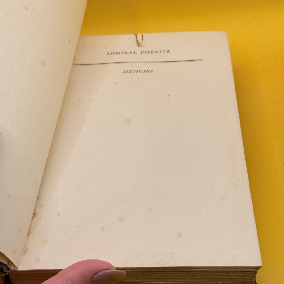 Memoirs: Ten Years and Twenty Days by Admiral Doenitz (1959)
