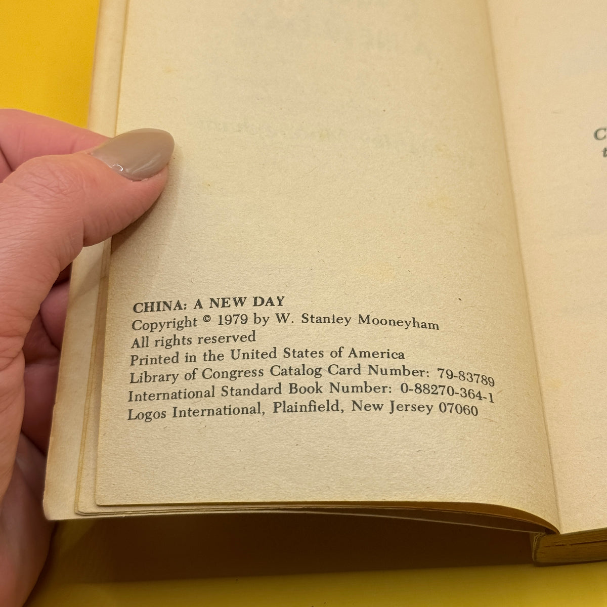 China: A New Day by W. Stanley Mooneyham (1979)