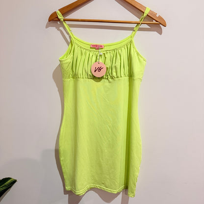 Verge Girl Neon Lime Cami Mini Dress Size 14