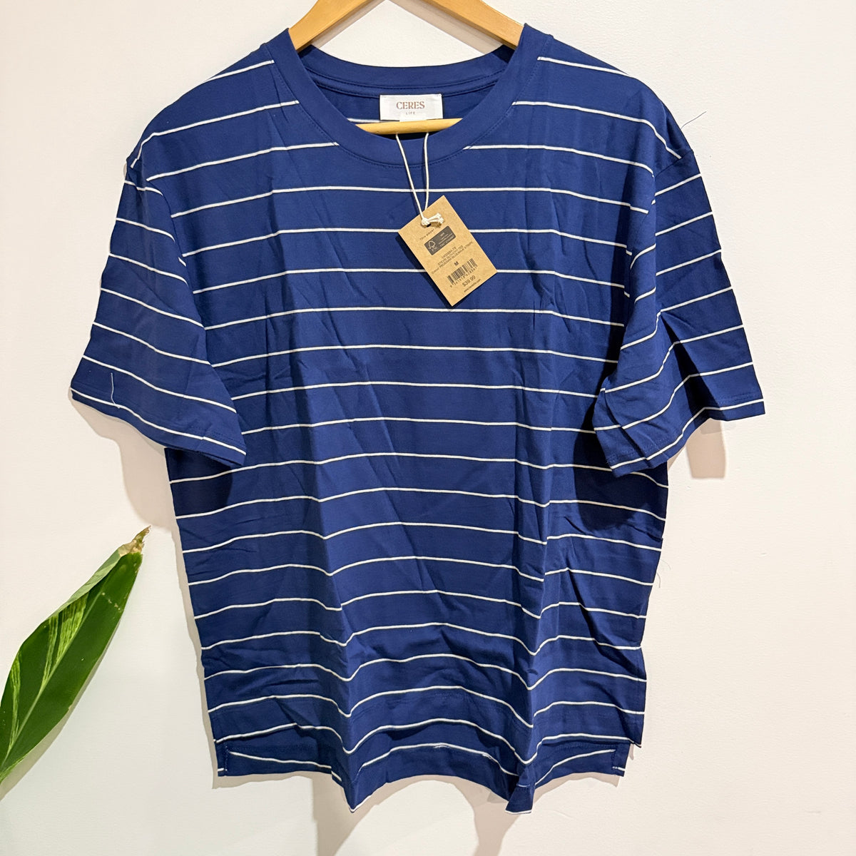 Ceres Life Stevie Slouchy Stripe Tee Size M