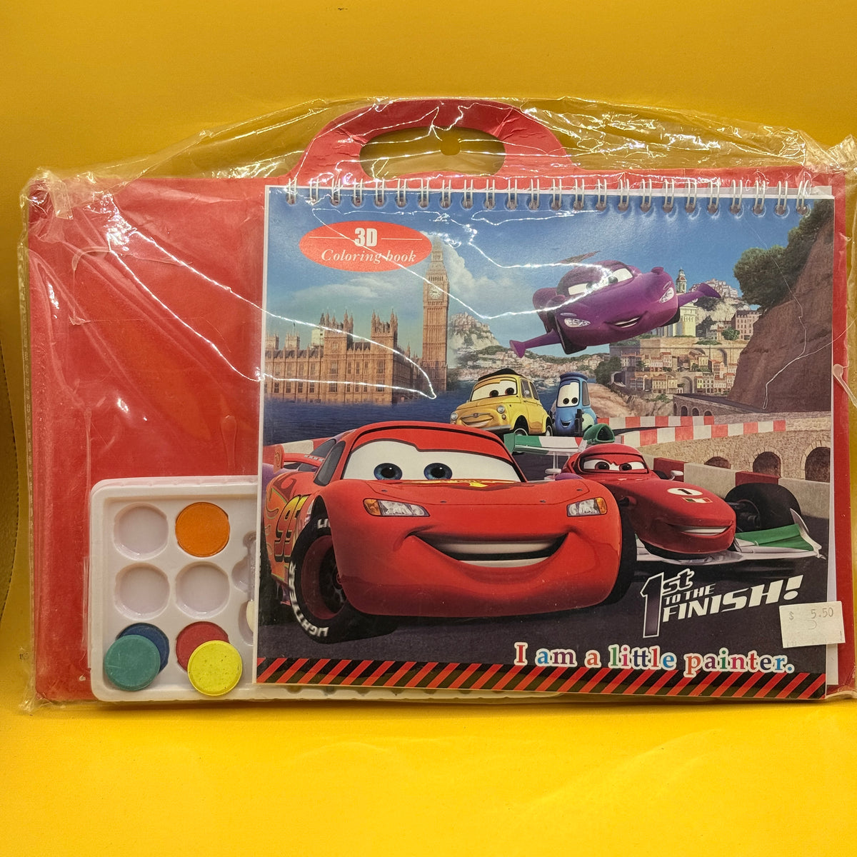 Disney Pixar Cars 3D Colouring Book and Paint Set