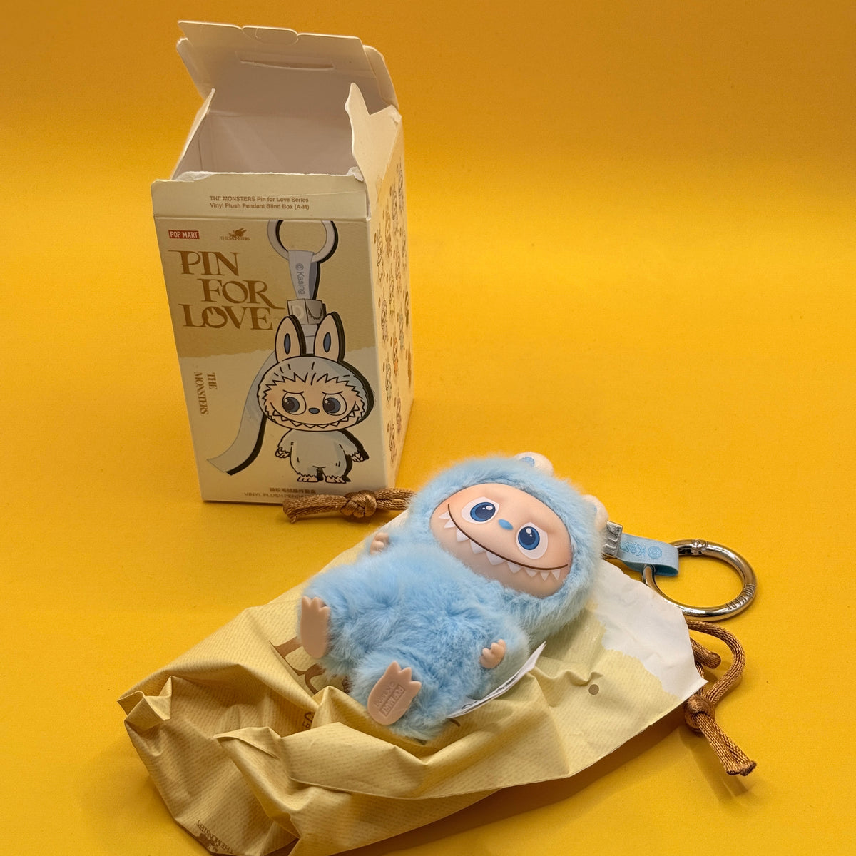 Pop Mart The Monsters Pin for Love Blue Plush Pendant