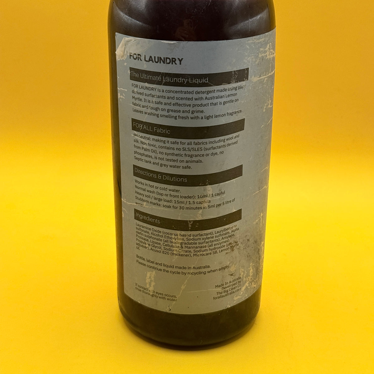 For Laundry Lemon Myrtle Concentrated Laundry Liquid