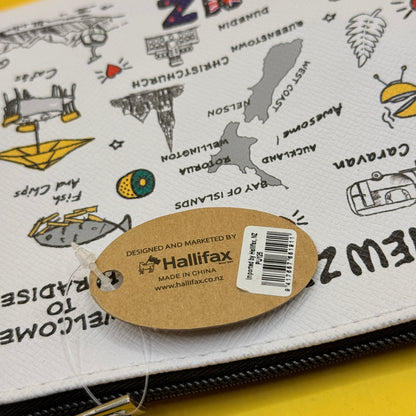 Hallifax New Zealand Illustrated Zip Pouch