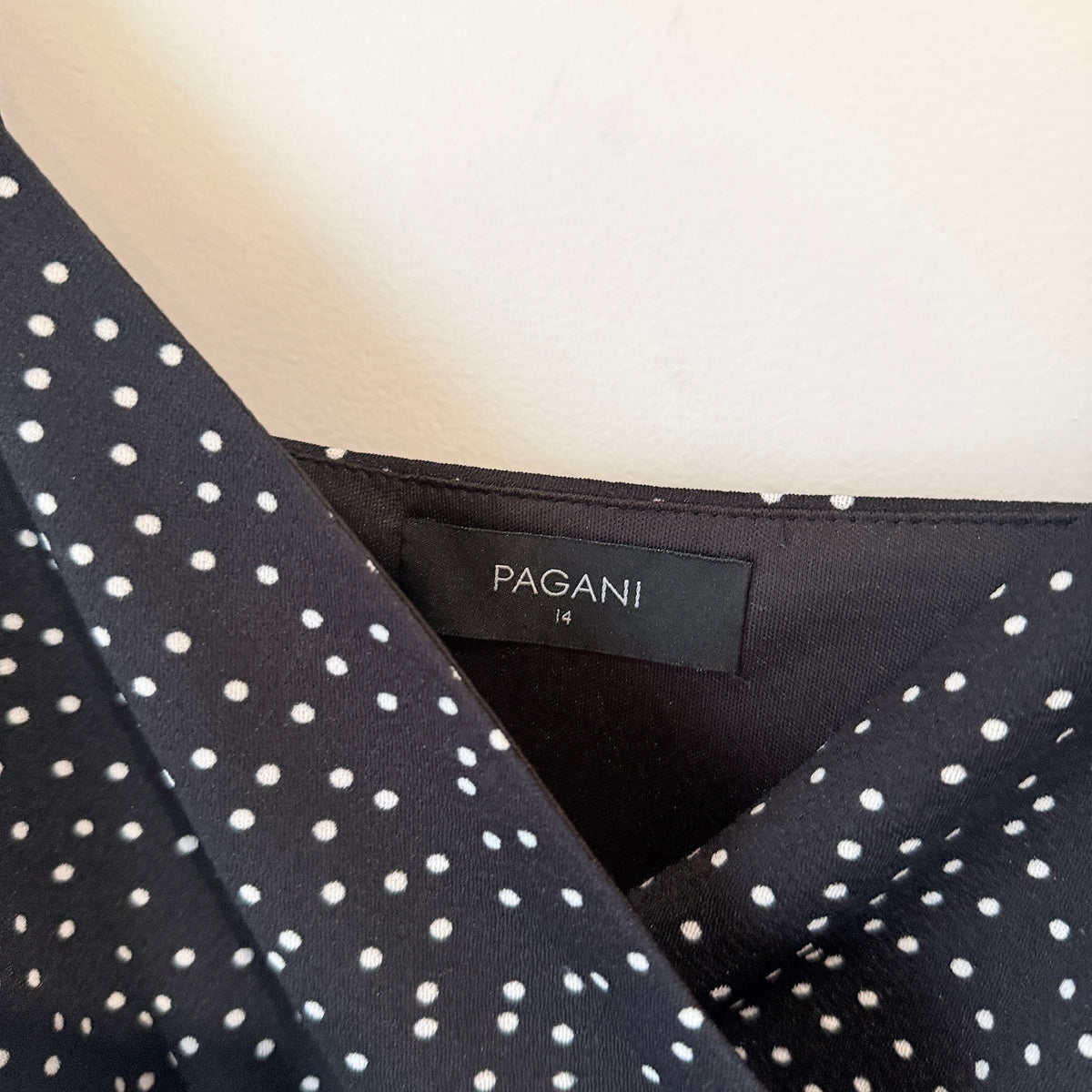Pagani Black and White Polka Dot Playsuit Size 14