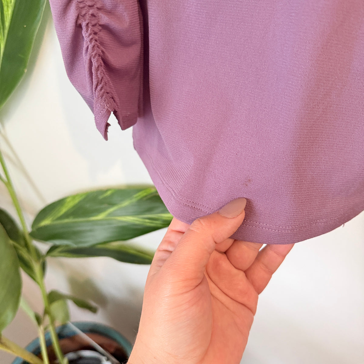 Ignite Dusty Purple Cowl Neck Long Sleeve Top Size XL