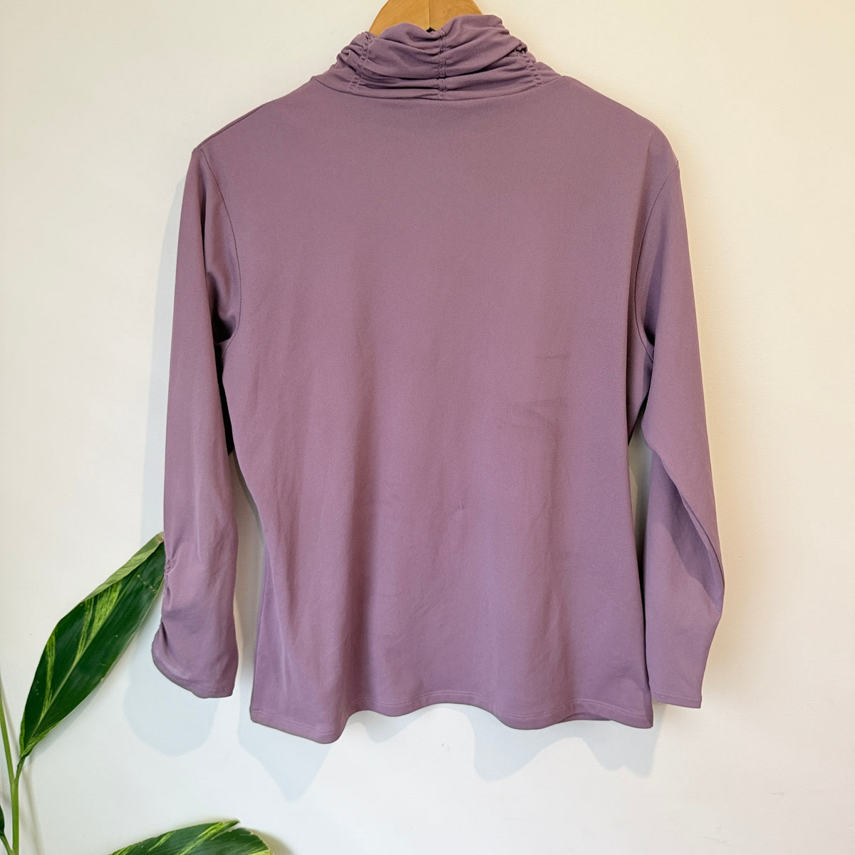 Ignite Dusty Purple Cowl Neck Long Sleeve Top Size XL