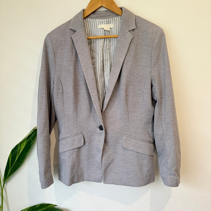 H&M Grey Marle Single Button Blazer Size 12