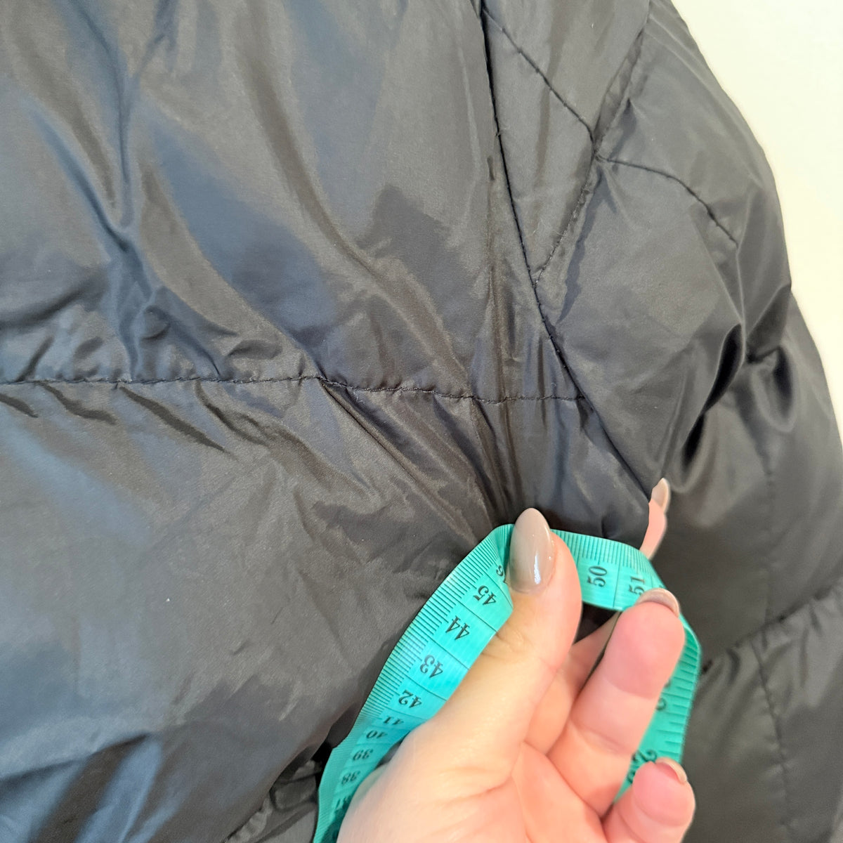Black and Blue Hooded Puffer Jacket