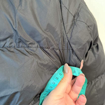 Black and Blue Hooded Puffer Jacket