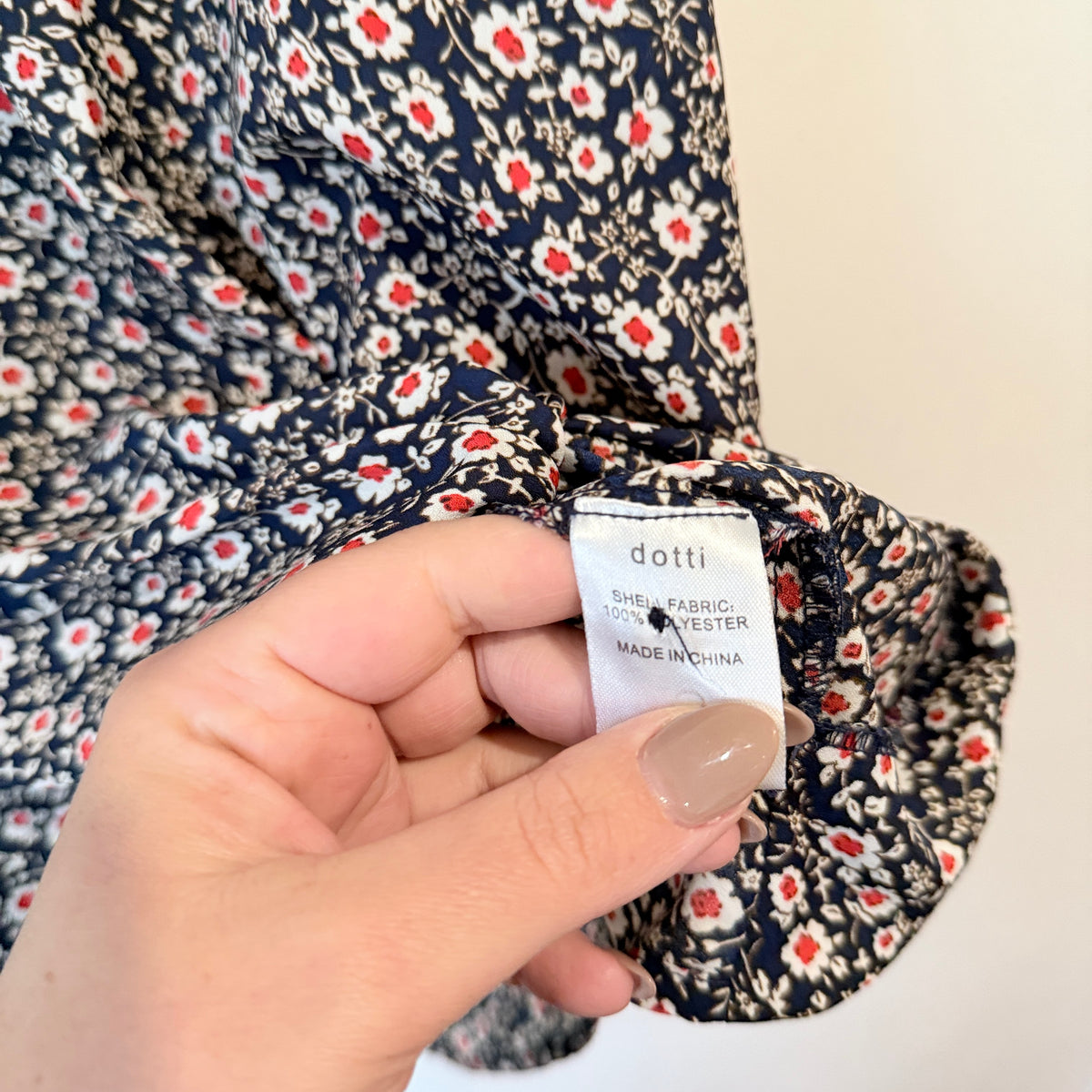 Dotti Navy Ditsy Floral Print Sleeveless Top Size 12